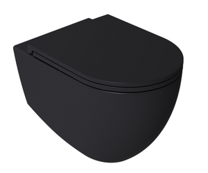 Sanitari sospesi opaco INFINITY: vaso, bidet, copriwater soft-close - Nero Opaco