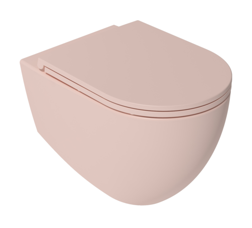 Sanitari sospesi opaco INFINITY: vaso, bidet, copriwater soft-close - Salmone Opaco