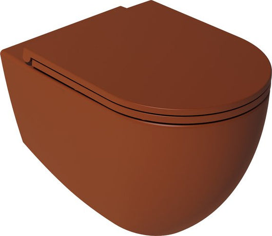 Sanitari sospesi opaco INFINITY: vaso, bidet, copriwater soft-close - Terracotta Opaco