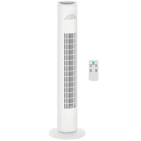 Ventilatore a Torre 45W a 3 Modalità e 3 Velocità con Timer da 10h, in ABS, Ø22 x 77A cm, Bianco