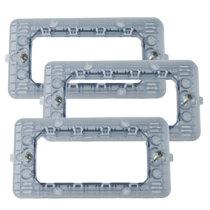 Kit supporto biesse per placche compatibile con bticino matix 4 posti *** numero pezzi 3, confezione 1