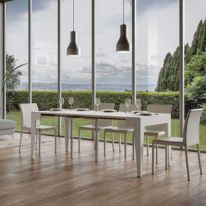 shopinnovativo-  Consolle allungabile 90x42/198 cm Isotta Small Bianco Frassino