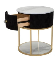 Comodino Montpellier Nero cm Ø 42X48