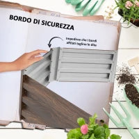 Letto per Orto Rialzato Esagonale in Acciaio Galvanizzato con Fondo Aperto, Marrone