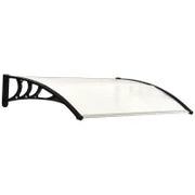 Pensilina da Esterno 75x120 cm in Policarbonato Impermeabile e Anti-UV per Porta o Finestra