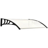 Pensilina da Esterno 75x120 cm in Policarbonato Impermeabile e Anti-UV per Porta o Finestra