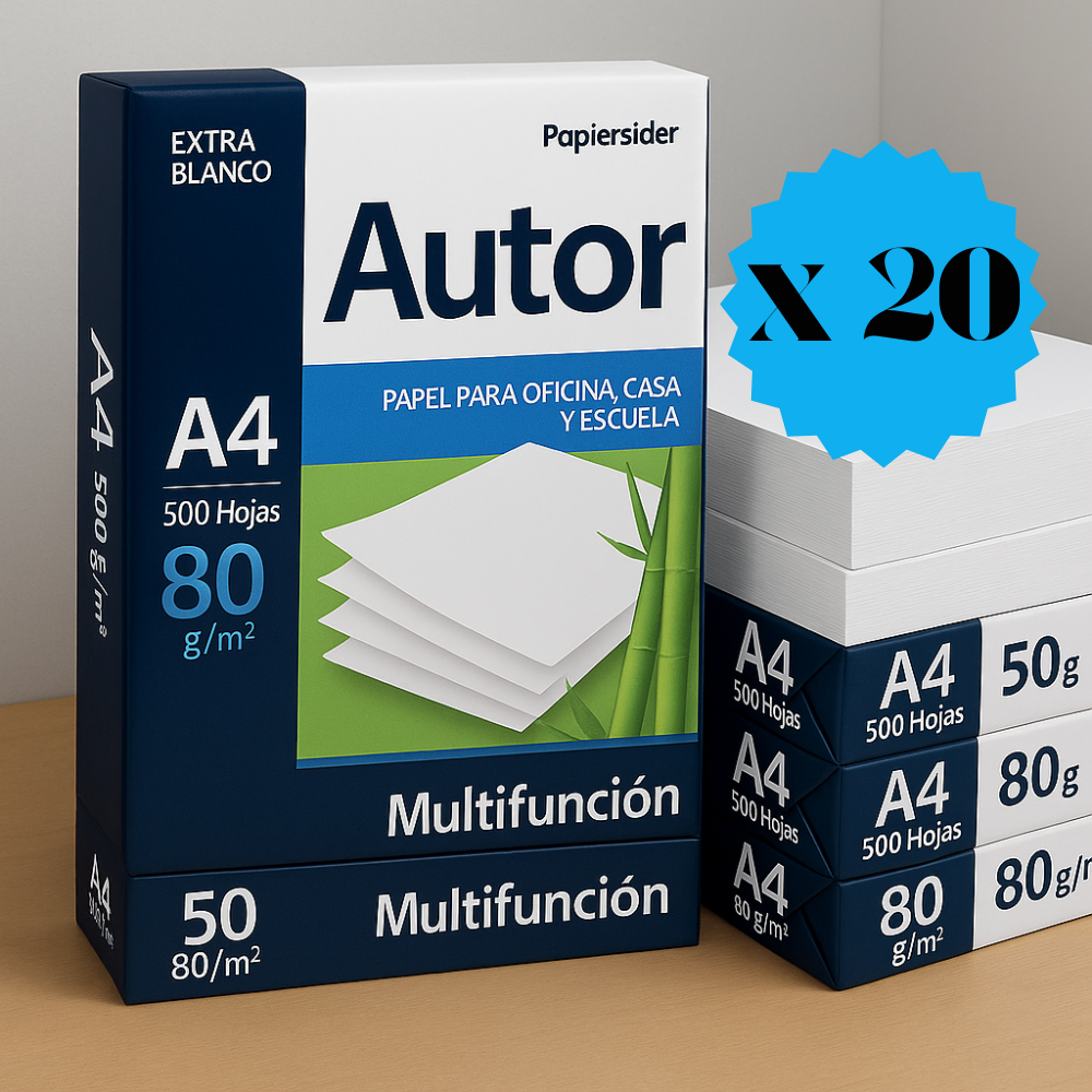 Kit professionale carta ledesma autor a4 80 g/m² 20 risme