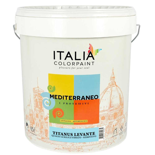 Titanus levante quarzo acrilico fibrato riempitivo mediterraneo antialga *** tinta bianco, contenuto litri 14, confez...