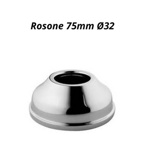 Rosone sagomato ottone cromato 75 mm *** misura Ø32, confezione 1