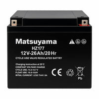 Batteria al piombo matsuyama 12v 26ah hz177 per prestazioni elevate