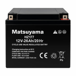 Batteria al piombo matsuyama 12v 26ah hz177 per prestazioni elevate
