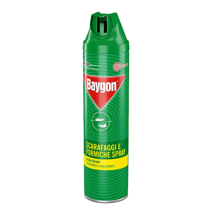 Baygon spray insetticida per formiche e scarafaggi plus 5 flaconi da 400 ml ciascuno