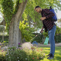 Zaino spruzzatore manuale 16 l. Spruzzatore a pressione mantenuta 1,4 bar Pressione aperta 2 bar Pressione Goodyear