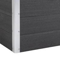 Fioriera Vaso per Piante e Colture in Legno e Plastica 100x50x50cm Grigio