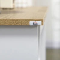 Carrello da Cucina con Armadietto e Ripiani Regolabili, Ruote Girevoli e Freno, 75x39.5x88 cm, Bianco