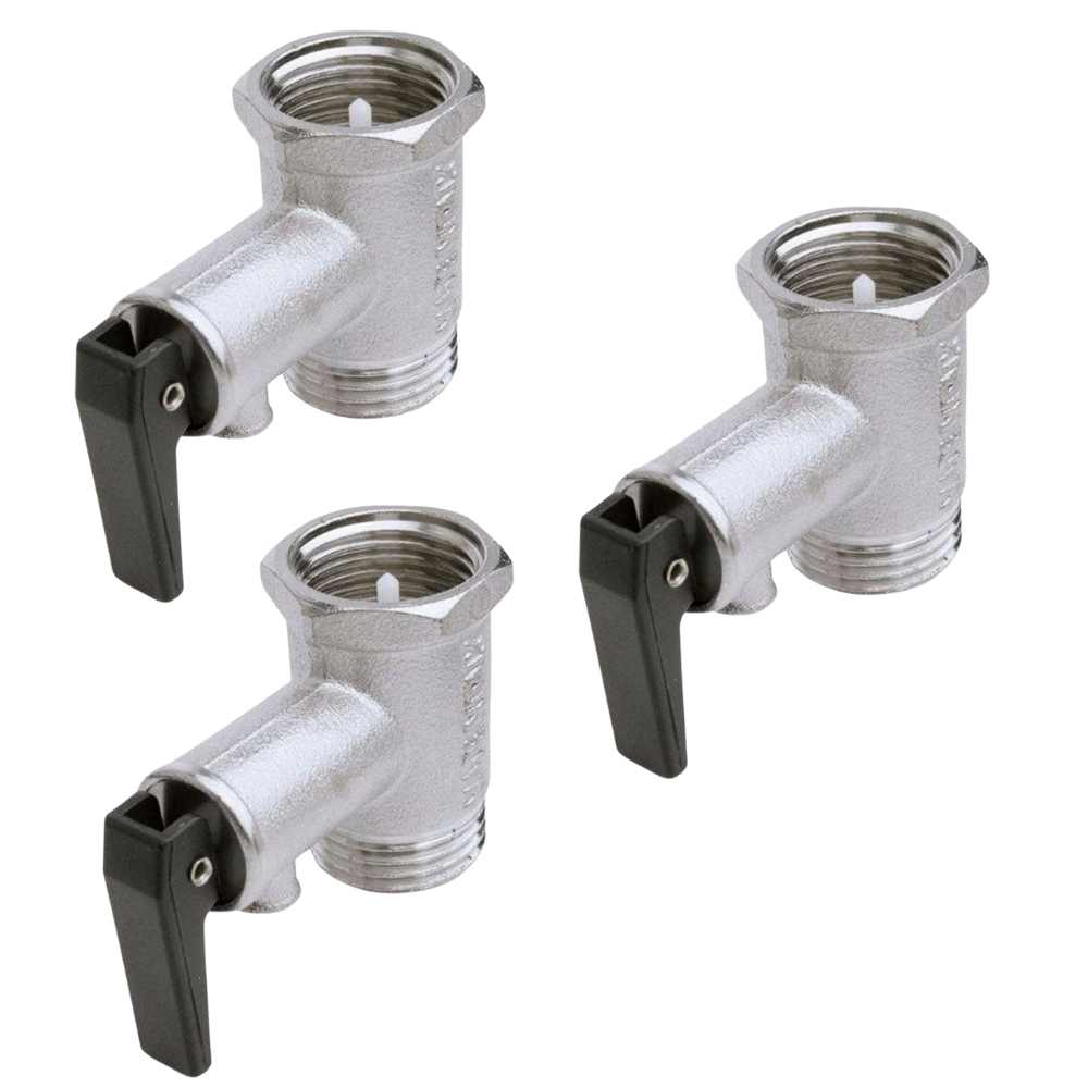 Valvola sicurezza scaldabagno 3 pezzi mf 3/4 con riduttore di pressione 8 atm