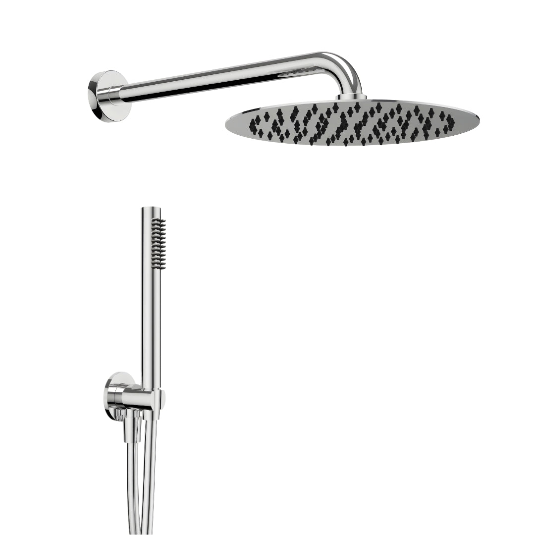 Kit doccia tondo diametro cm 25 doccino flessibile cm 150 pvc ugelli anticalcare *** tipo di accessorio soffione 2 mm...