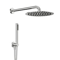 Kit doccia tondo diametro cm 25 doccino flessibile cm 150 pvc ugelli anticalcare *** tipo di accessorio soffione 2 mm...