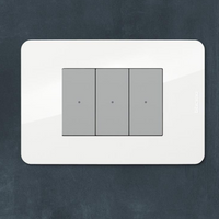 Bticino serie matixgo placche a 3 moduli in tecnopolimero varie finiture *** colore bianco, confezione 1