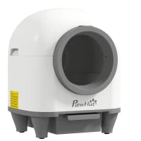 Lettiera Autopulente per Gatti 1-5 kg con Box per Fragranza e Sacchetti, in PP, 55.5x51x58.5 cm, Bianco e Grigio