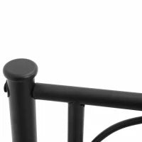 Struttura Letto Singolo in Acciaio con Doghe Integrate, Testiera e Pediera, 90x200cm