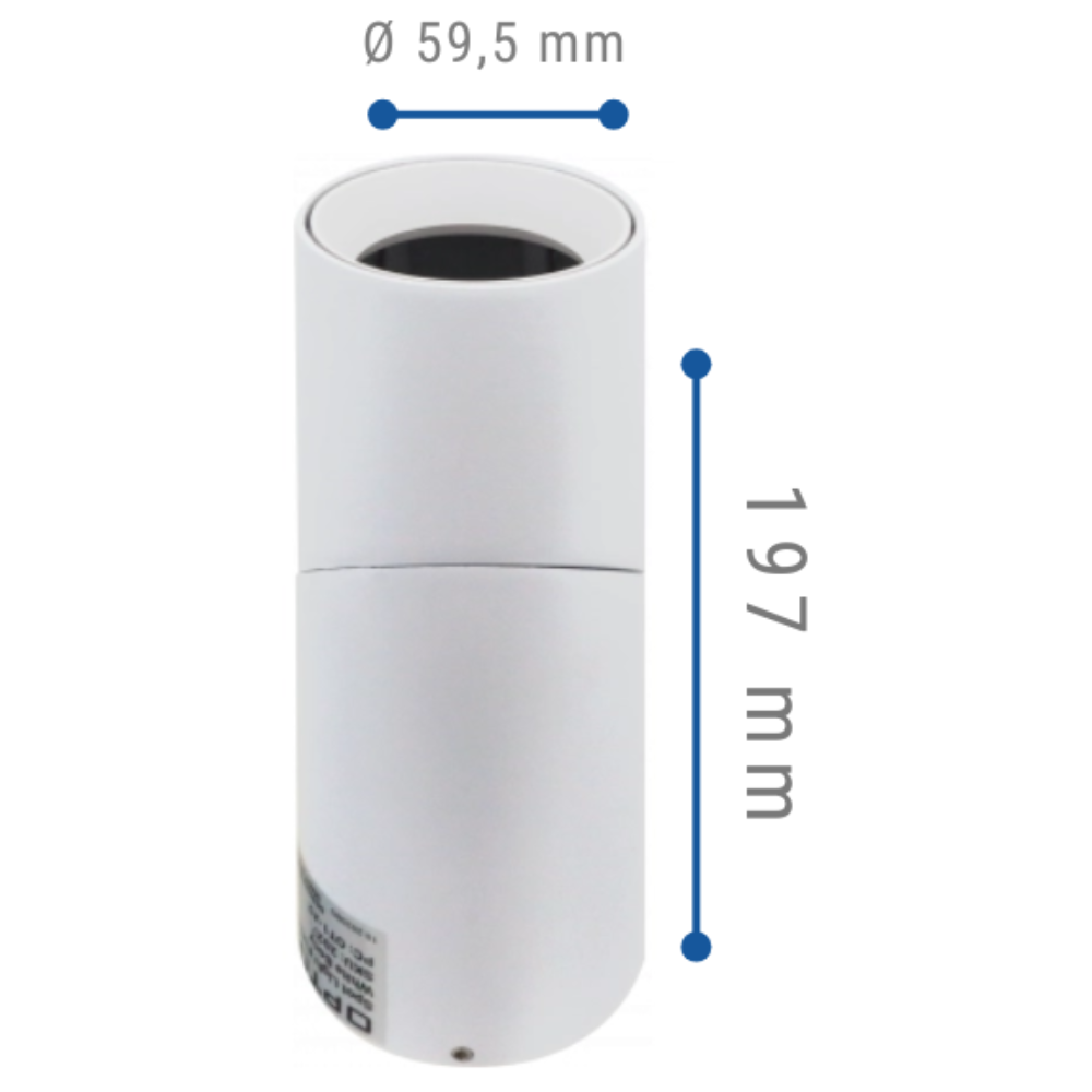 Base per faretti attacco gu10 in alluminio orientabile regolabile bianco