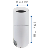 Base per faretti attacco gu10 in alluminio orientabile regolabile bianco