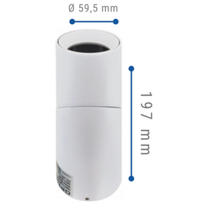 Base per faretti attacco gu10 in alluminio orientabile regolabile bianco