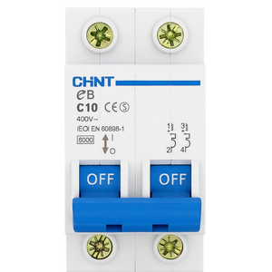 Chint interruttori magnetotermici 1p+n curva c 4,5ka serie eb 2 moduli *** ampere 10 ampere, confezione 1