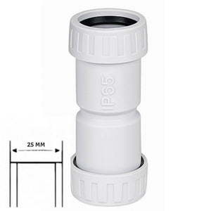 Faeg raccordo tubo rigido manicotto ip65 vari diametri tecnopolimero grigio *** diametro 25 millimetri, confezione 1