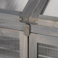 Mini Serra, piccola serra con struttura in legno, finestra e doppia porta, 3 ripiani, 70L x 50P x 120H cm, Grigio