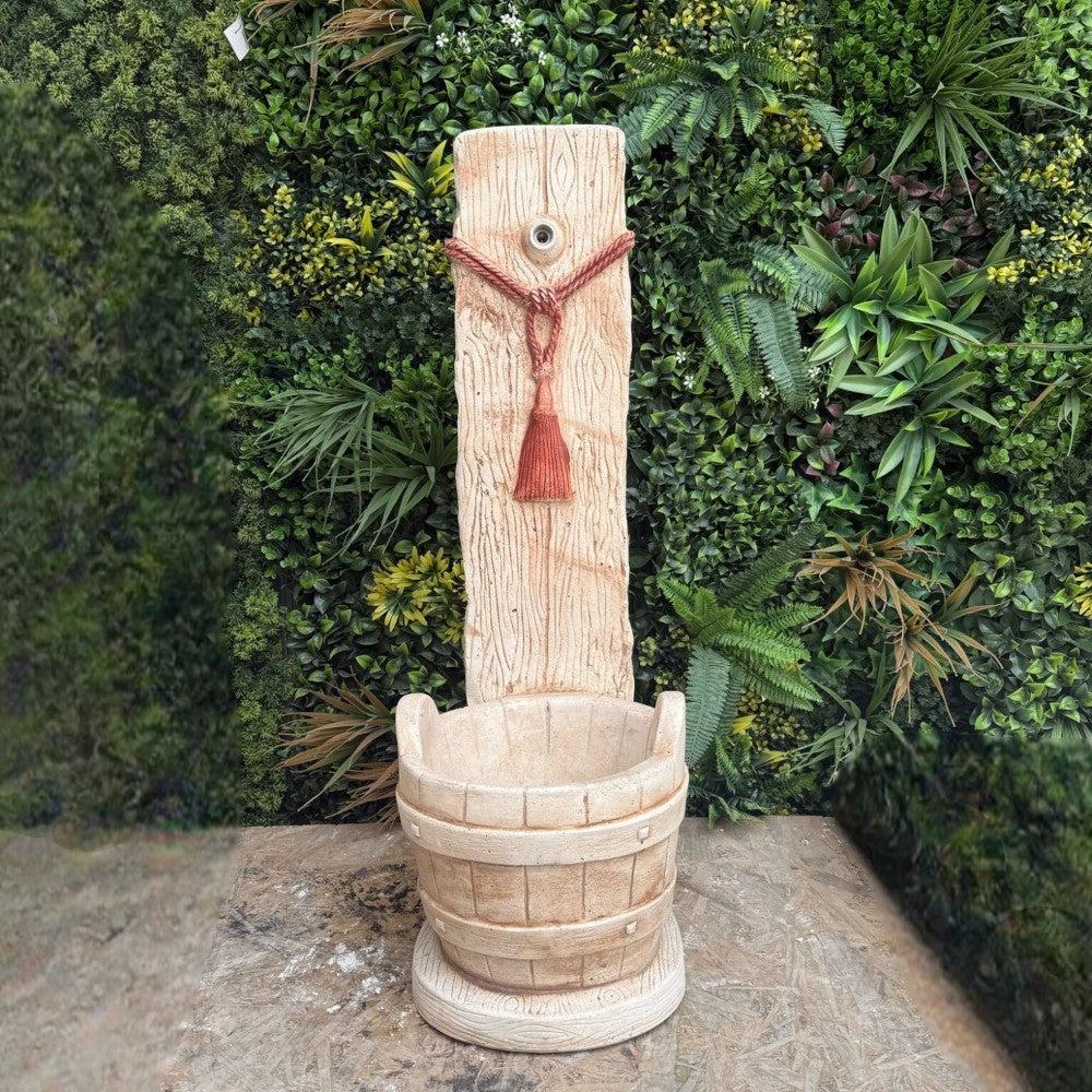 Fontana giardino calcestruzzo cemento senza rubinetto 29x36xh.89cm modello corda