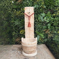 Fontana giardino calcestruzzo cemento senza rubinetto 29x36xh.89cm modello corda