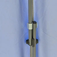 Gazebo Pieghevole 3x3m da Giardino ed Esterno in Metallo e Tessuto Oxford Blu con Borsa da Viaggio e Gambe Regolabile 3 Livelli