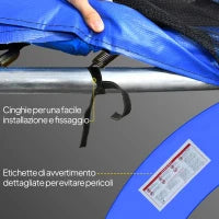 Copertura Imbottita Bordo Trampolino, Protezione per Tappeto Elastico Giaridno in PVC ( Ø244cm )