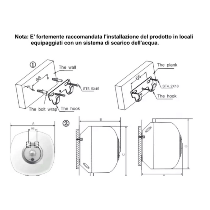 Scaldabagno elettrico isea mini swing sopralavello garanzia 2 anni 1500 watt *** capacità  15 litri, confezione 1