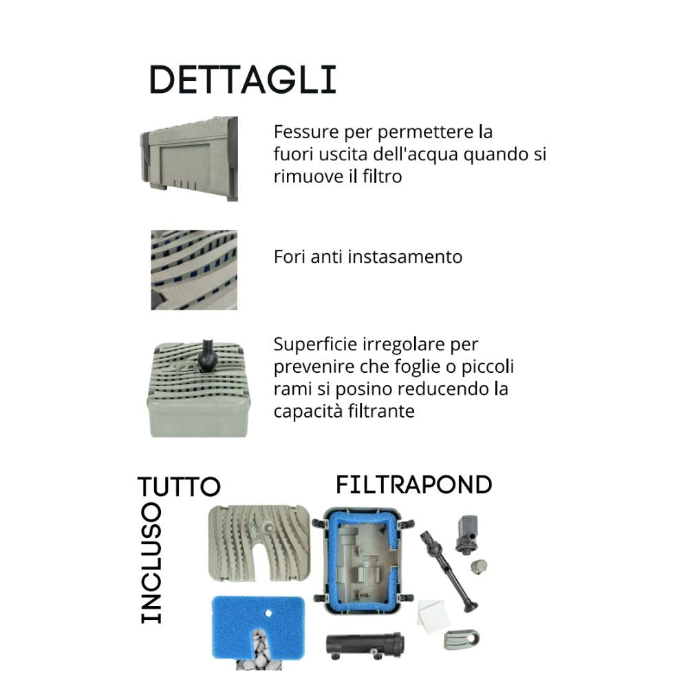 Sicce filtro interno filtrapond 2500 con pompa giochi e uvc da 9 watt