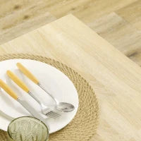 Tavolo da Pranzo Moderno con Ampio Piano per 4-6 Persone in Legno, 120L x 69l x 75H cm, Rovere