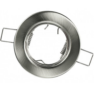 Struttura rotonda incasso per lampada gu10 reflex metallo *** colore nikel, confezione 1
