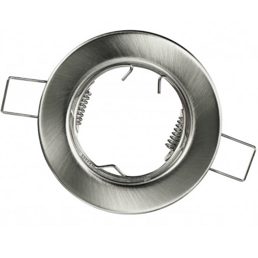 Struttura rotonda incasso per lampada gu10 reflex metallo *** colore nikel, confezione 1