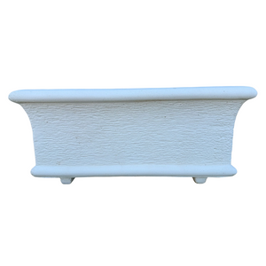 Fioriera giardino cemento effetto pietra bianca l.90xp.40xh.40 cm serie grecale