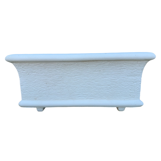 Fioriera giardino cemento effetto pietra bianca l.90xp.40xh.40 cm serie grecale