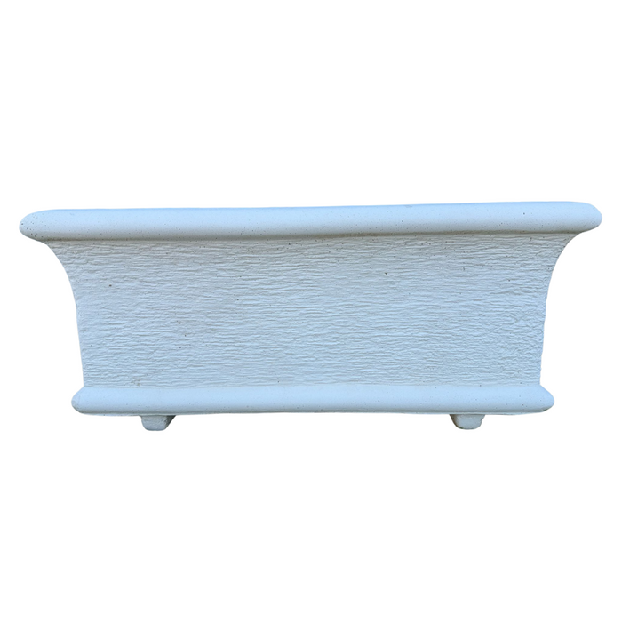 Fioriera giardino cemento effetto pietra bianca l.90xp.40xh.40 cm serie grecale