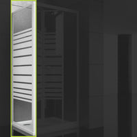 Ogomondo lato fisso per box doccia book bianco cristallo temprato *** misure 78-80xh190 cm serigrafato, confezione 1