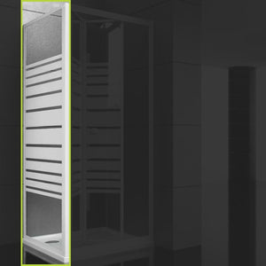 Ogomondo lato fisso per box doccia book bianco cristallo temprato *** misure 78-80xh190 cm serigrafato, confezione 1