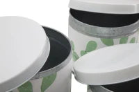 Cofanetti In Latta Cactus Set 3 Pz Cm  Ø 15X13.5-14X11.5-12.5X10