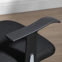 Sedia da Ufficio Ergonomica con Seduta Regolabile e Poggiatesta, in Poliestere e Acciaio, 63x62x106-114 cm, Nero