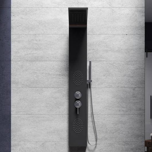 Colonna doccia pannello idromassaggio effetto cascata YH8121 RUSSIA Nero