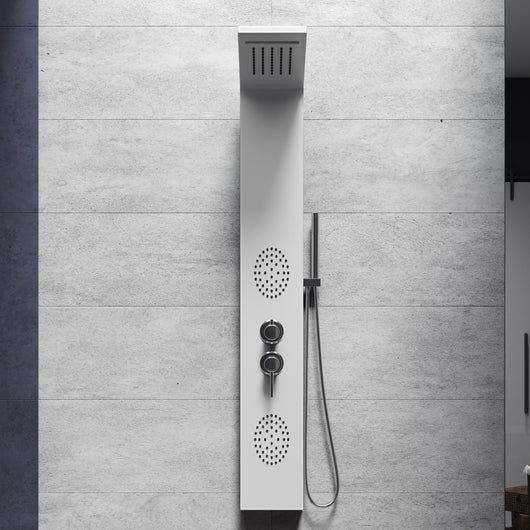 Colonna doccia pannello idromassaggio effetto cascata YH8121 RUSSIA Bianco