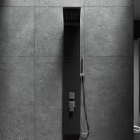 Colonna doccia pannello idromassaggio effetto cascata YH8122 MADRID Nero